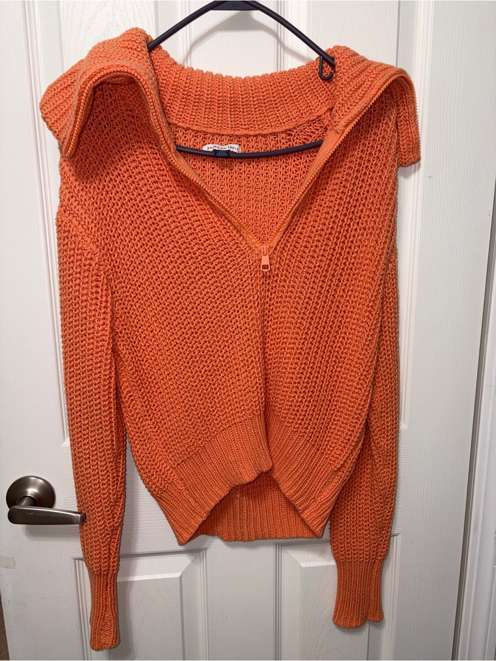 American Eagle Orange quarter zip